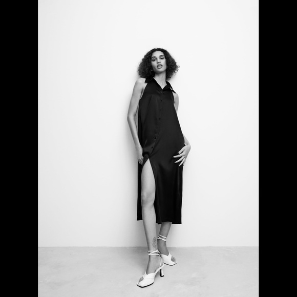 Satin Shirt Dress Size S NWT - Picture 1 of 5